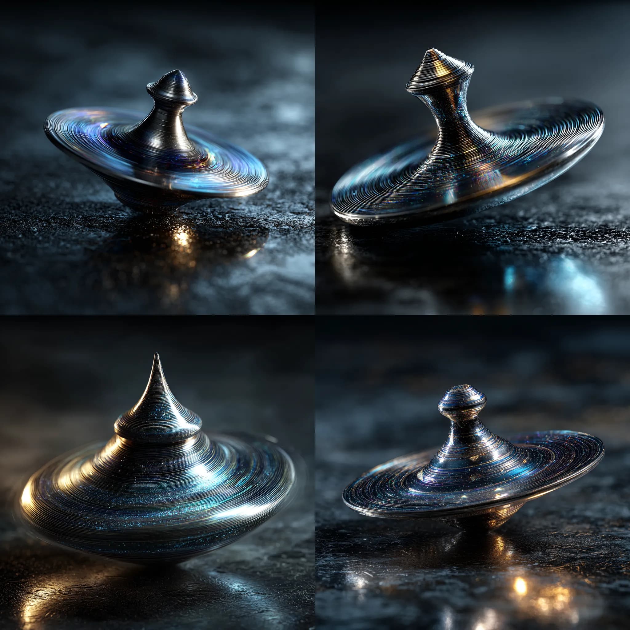 Polished Metal Spinning Top